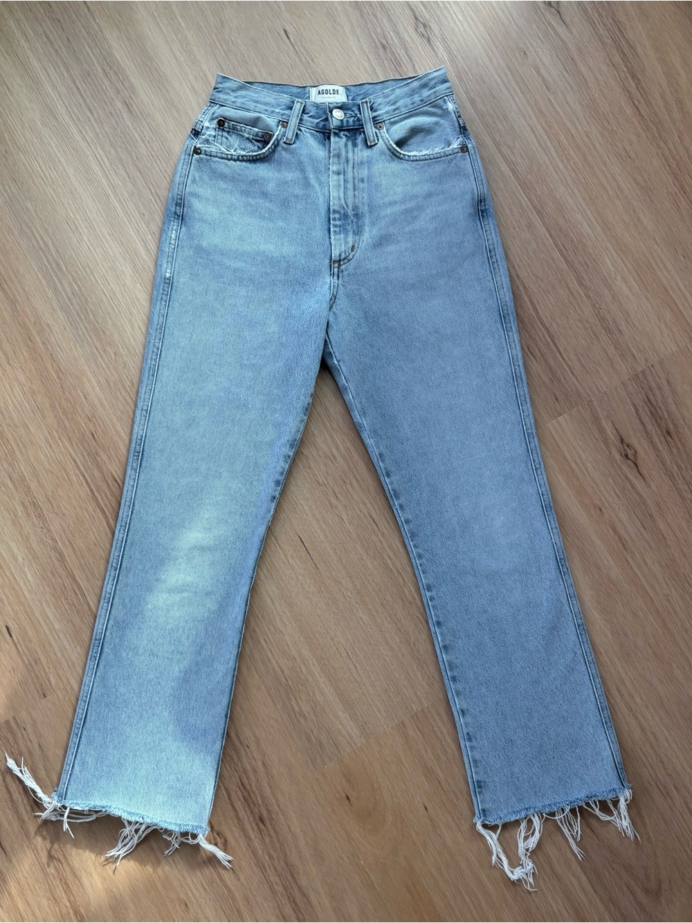 AGOLDE — Pinch Waist High Rise Kick Jeans in Riptide